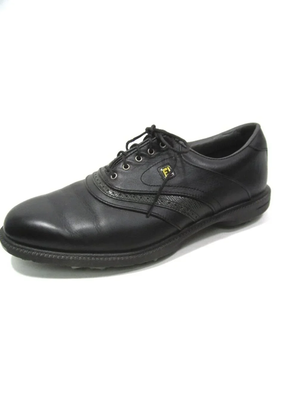 FootJoy Mens $169 10M 10 M Superlites Golf Shoes 58166 Solid Black Leather